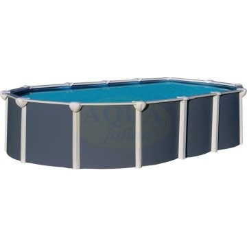 Piscine Hors Sol Gris Métal Prestige 6.4x3.95/1.32