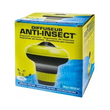 3 Pastilles Anti Insecte Piscine + Diffuseur Flott